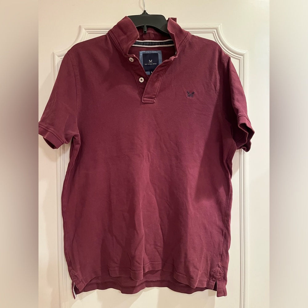 Crew Clothing Company ( UK ) men’s short sleeved polo maroon size Large
